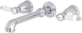 Bel-Air 2-Handle Wall Mount Roman Tub Faucet In Polished Chrome With Solid Brass Construction, Drip-Free Ceramic Disc Cartridge