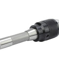 Premium Integral Drill Chuck Keyless With Straight Shank For Milling Machine, Features 1-13mm Clamping Range showing a metal drill chuck.