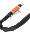 Heavy Duty Air Reciprocating File With Three Tungsten Burrs For Slick Deburring And Fast Precision Cutting At 6300 SPM Boss Level Pneumatic Grinder Built Tough Auto Shop Precision Jobs connector with rubber grip.