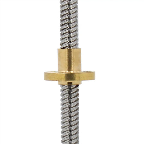 Heavy Duty Hella Smooth Tracking Rock Solid Stainless Steel T8 Lead Screw Measuring 1200 Mm With Nut And Kp08 Vertical Bearing Bracket Engineered For 3D Printers And Cnc Machines