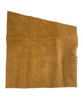 Open view of Six Slot Leather Tool Roll Up Bag For DIYers, Portable Carry On Pouch for Workshop Storage in Bourbon Brown.