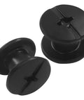 Durable Black Carbon Steel Chicago Screws M5 X 4Mm 50 Piece Heavy Duty Shoulder Bolts with Phillips head for leather work.