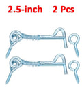Tank Tough Zinc Plated Hook And Eye Latch With Snap Shut Spring Lock For Secure Shed Gate And Cabinet Doors Weather Resistant Steel Safety Catch 4 Pack, 2.5-inch latches in chrome finish.