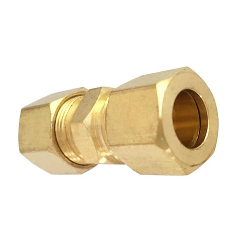 Brass compression tube union fitting, 1/4 in. OD x 1/4 in. OD