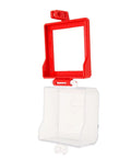 Transparent Push Start Button Lockout Cover For Industrial Start Stop Switches Electrical Protective Emergency Stop Shield with open red frame