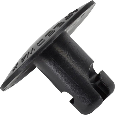Top Shelf Quarter Turn Fasteners Featuring Massive Head Design And Half Inch Grip Span Perfect For Hella Secure Panel Locking Red Plastic Equipment Hardware Bag Of Ten Pieces in black color showing head and grip