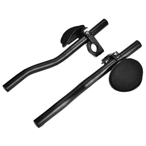 Aero Bar Rest For Road And Mountain Bikes, Aluminum Alloy Handlebar Arm Clip With Removable Sponge Cushion, black ergonomic design