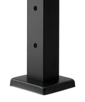 Built Solid Ready To Rock Pre Drilled Cable Railing Post Kit With 12 Holes For Level Decks And Balconies 42 Inch High Four Pack Black Stainless Steel base with pre drilled holes.