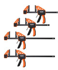 Speed Klamp Bar Clamp Set 6 Inch And 12 Inch 4 Pack With 150 Pound Clamping Force One Handed Operation for woodworking projects