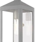 Nyack Outdoor Wall Lantern 12.75 Inch One Light With Nordic Gray Finish And Clear Glass Durable Brass Construction Weatherproof Patio