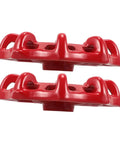 Two Pack Cast Iron Faucet Handle Replacement Kit With Water Valve Handwheel in red, for outdoor spigots and valves