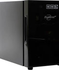6 Bottle Freestanding Wine Cooler With Glass Door And Digital Temperature Control Slick 0.6 Cu Ft Beverage Refrigerator