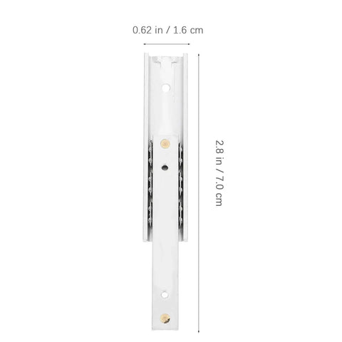 Side Mounted Double Row Ball Bearing Drawer Slides 2 Pack Straight Up Heavy Duty Full Extension Cold Rolled Steel cabinet glides 2.8" size.