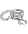 304 Stainless Steel Spring Lock Washers Set In Multiple Sizes 10 To 100 Pieces Prevents Loosening From Vibration And Friction