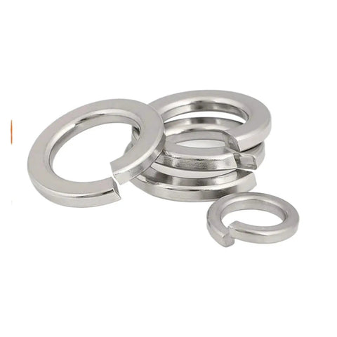 304 Stainless Steel Spring Lock Washers Set In Multiple Sizes 10 To 100 Pieces Prevents Loosening From Vibration And Friction
