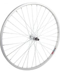 Rear 26x1.5 Inch Bicycle Wheel With Alloy Rim, 36H Quick Release, Silver Finish, 135mm Hub, 14G Spokes, Fits 5/6/7 Speed Freewheel