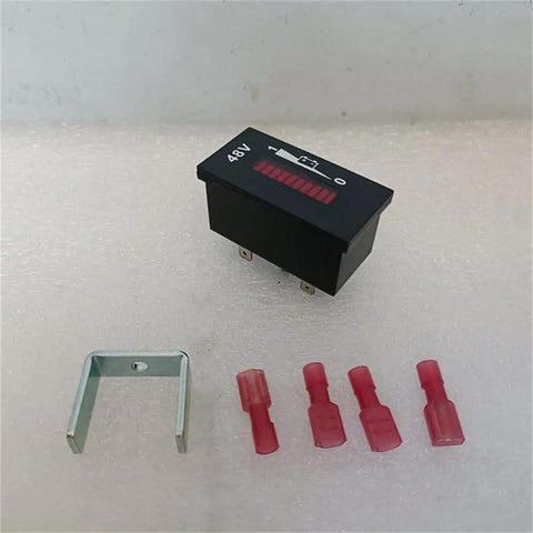 Jw Dawn 4 Pin Battery Gauge Indicator for Golf Cart And Pallet Truck Supports 12v 24v 36v 48v 72v 80v with LED display and connectors