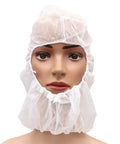 Straight Up Clean And No Drama Disposable Nonwoven Hair Covers With Tension Free Elastic Bands For Salon Beauty Chef Jobs And Long Daily Grind Sessions Pack Of 20 Fresh Caps on mannequin head.