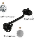WUUWCHODC Snap Latch Hook for Gate Cabin Shed Heavy Duty Push Button, solid SUS304 stainless steel construction.