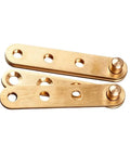 2 Pack Concealed Pivot Hinge for Windows and Doors, Brass Gold Hidden Cabinet Rotating Hinge, smooth swing, rust resistant