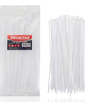 Heavy Duty 12 Inch Zip Ties 100 Pack Self Locking Nylon Cable Ties White for Indoor and Outdoor Use Premium Quality Wire Management and Cable Organization.