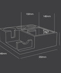 Dimensions of Solid Wood Espresso Tamper Holder Combo With Integrated Knock Box And Grounds Bin Fits Standard 58 Millimeter Portafilters