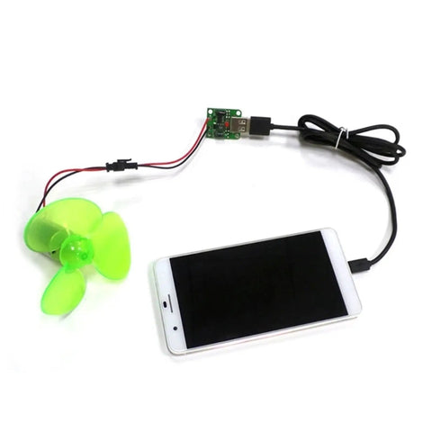 Ten Pack Portable Mini Wind Power Generators Kit For Self Generation Outdoor Phone Charging with green blades and device