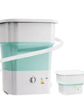 No Mess Portable Mini Washer 52L Foldable Washing Machine with hose, compact basin designed for easy laundry in small spaces.