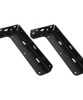 Beefy 2 Pack Floating Shelf Brackets Heavy Duty Steel L Shaped Cabinet Mounts thickened build rock solid wall brackets, black steel