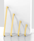 10 Pack Brushed Gold Cabinet Pulls 3 Inch 76mm Solid Zinc Alloy Drawer Handles in ascending sizes