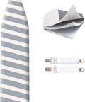 Beefed Up Heavy Duty Ironing Board Cover And Pad With Pull Bungee Fit System And Straps Four Layer Silicone Coated Heat Reflective Scorch Resistant Fits 41 To 43 Inch Long And 11 To 13 Inch Wide Boards For Swivel Hideaway