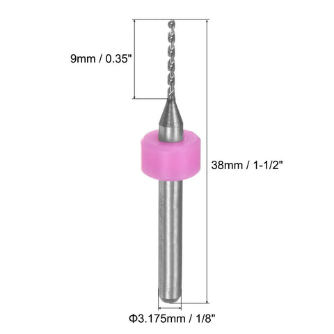 Micro PCB Drill Bit Set With One Eighth Inch Shank Solid Tungsten Carbide CNC Engraving Bits For Circuit Board Drilling