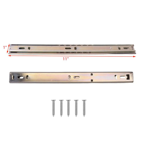 Heavy Duty 13 Inch Drawer Slides With Ball Bearings For Smooth As Silk Full Extension Side Mount Tracks Includes Screws And Simple Drill Friendly Install Durable Steel Glides For Cabinets And Dressers, 13in with screws