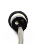 Close-up of ER18-DS30C1 Photoelectric Sensor E3f Electric Switch with wiring, designed for automation jobs in industrial settings.