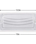 Pack Of 2 Clear Door Shelf Bins For Whirlpool Refrigerators Replacement WPW10321304 top view dimensions 15x5 inches