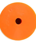 Top view of 2.55 Inch Diameter Scissor Bumper For Skyjack SJIII Series Lifts, orange color, 65 mm dia, 38 mm thick
