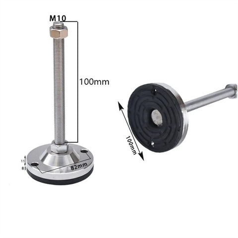 Beefed Up Heavy Duty Stainless Steel Leveling Feet 4 Pack For Workbenches Tables Machinery Shelves And Office Furniture Adjustable Height Anti Scratch Easy Install Durable Feet For Any Workspace, M10, 100mm
