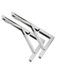 Heavy Duty Folding Shelf Brackets Stainless Steel Wall Mount Hardware Two Pack with a fold down design