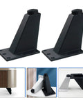 Adjustable Aluminum Table Legs Set Dope Height Adjustable Furniture Feet For Cabinets Chairs And Sofas Two Pack in black and white