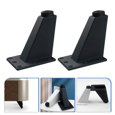 Adjustable Aluminum Table Legs Set Dope Height Adjustable Furniture Feet For Cabinets Chairs And Sofas Two Pack in black and white