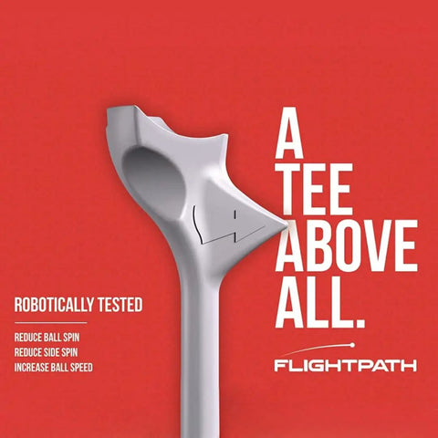 Diamond Golf Tees That Cut Spin For Longer, Straighter Drives And Zero Friction Feel, 3.25 Inch Tees, close-up on red background