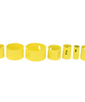 Premium M42 High Speed Steel Hole Saw Set With 13 Sizes And Wing Cutter Design For Fast Wood Metal Drill Work Includes Storage Case, yellow hole saws