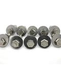 Ten sets 1/4-20 stainless hex bolt kit with nuts and washers for construction and DIY projects