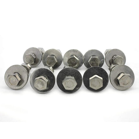 Ten sets 1/4-20 stainless hex bolt kit with nuts and washers for construction and DIY projects