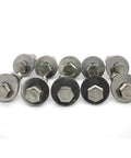 Heavy Duty Stainless Steel Hex Head Screws Bolts Set 1/4-20 X 1-1/2 Fully Threaded With Nuts Flat And Lock Washers 18-8 304 Stainless Includes 10 Sets