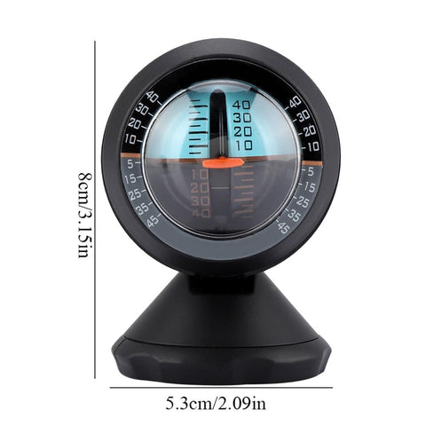 Straight Up Dead On Digital Slope Meter And Vehicle Tilt Gauge, 8cm height, black plastic, for pitch checks.