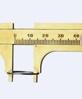 Brass Vernier Caliper Set 80 100mm sliding gauge ruler with double inch and metric scale measuring a small ring
