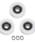 Durable Nylon 36-Tooth Gear Set 3 Pack 38mm Planetary Drive Gears For Electrical Motors And Clutch Systems displayed with clips