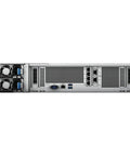 Heavy Duty Built Like A Tank 12 Bay Rack Mount Nas Server rear view showcasing dual redundant power supply and ports.