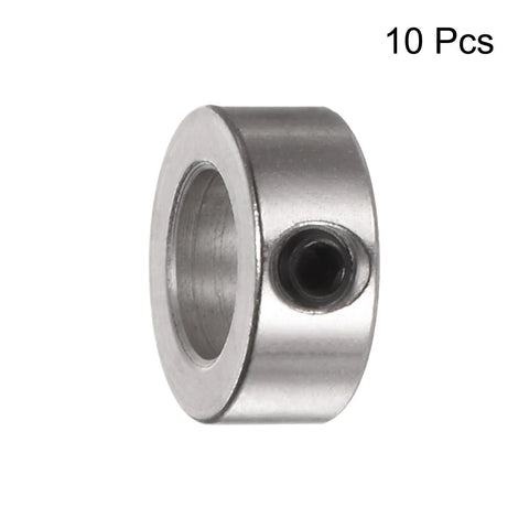 Set screw shaft collar, metal, 12mm OD, 5mm width, 7.05mm bore, 10 pcs